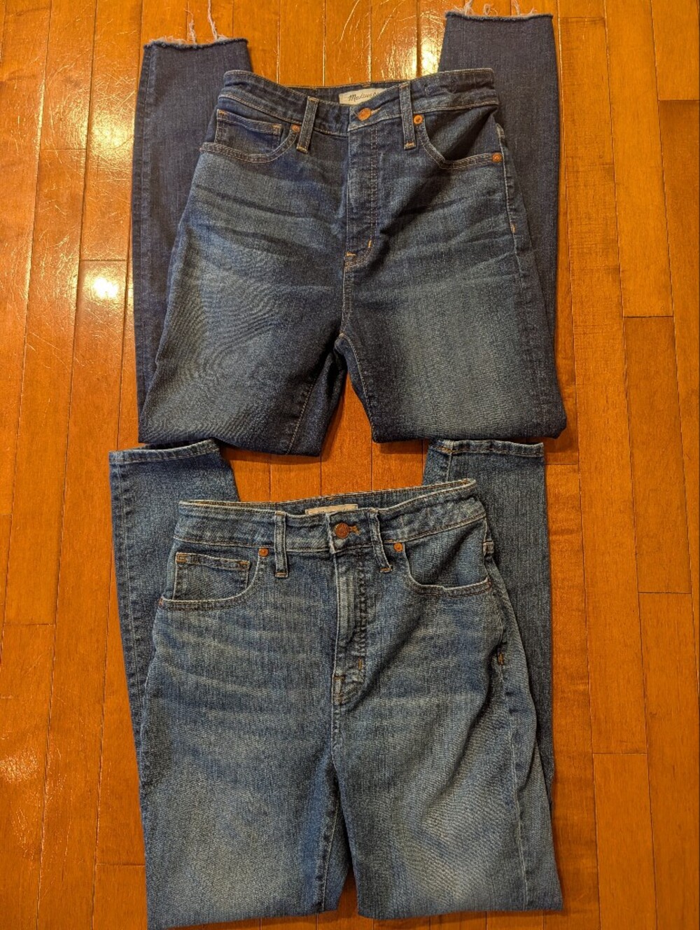Madewell Women's Lot Of 2 Curvy High Rise Skinny Jeans - 1 Pair Cropped - Sz 27